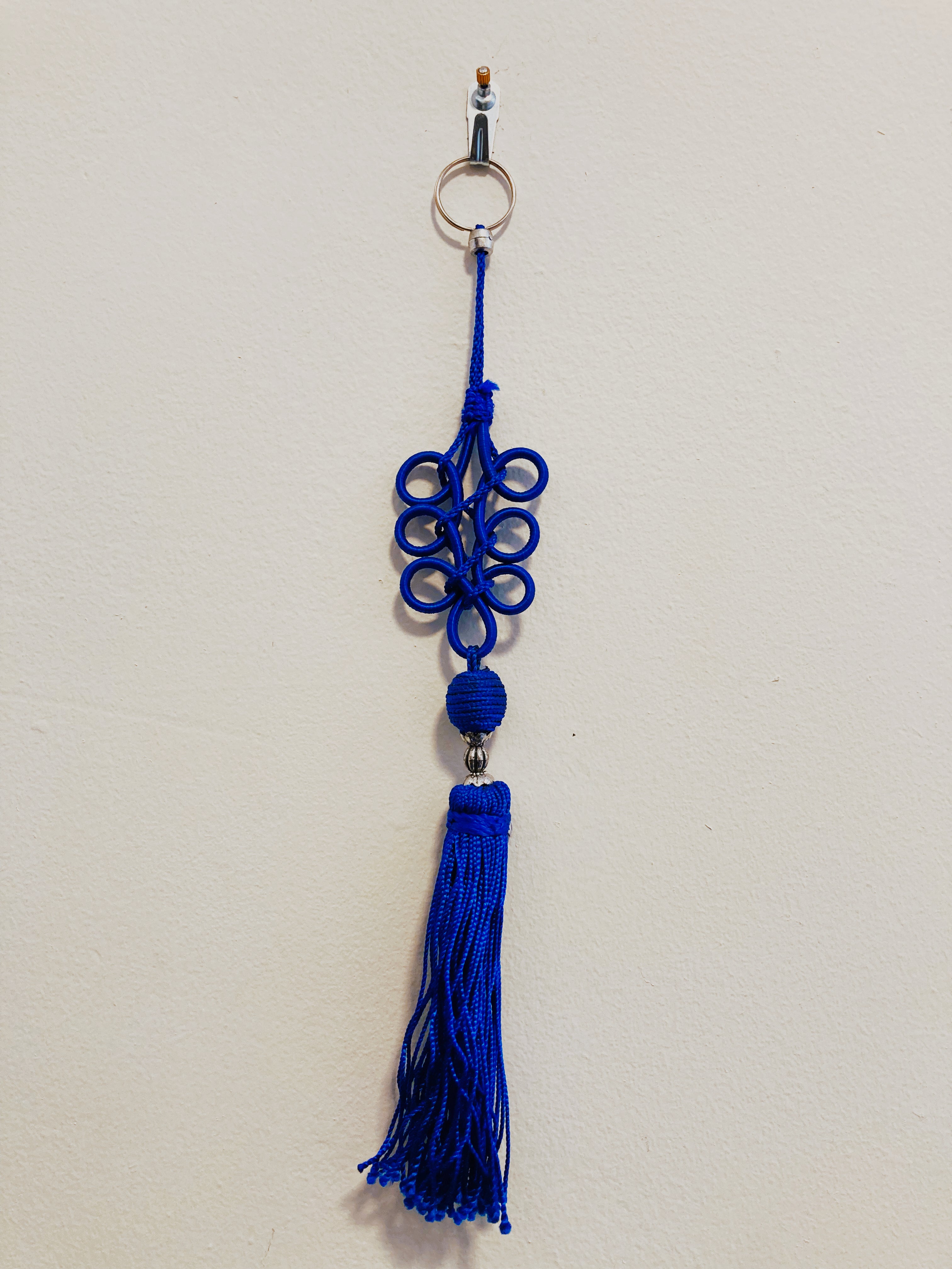 Tassel keychain in Majorelle Blue